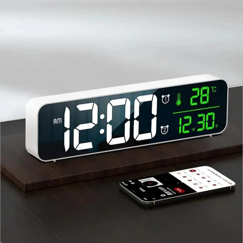 Digital LED Display Alarm Clock for Living Room